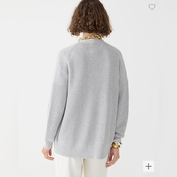 NWT J. Crew V-neck cotton cashmere blend cardigan sweater, ivory XS - Picture 4 of 7